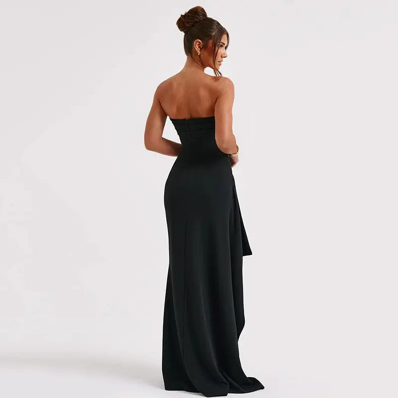 Robe longue à fente haute sexy et dos nu - ComfySweet