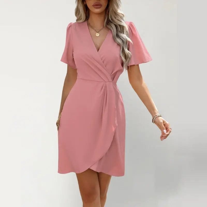 Zarya Robe Midi Cache-Cœur Pastel - ComfySweet