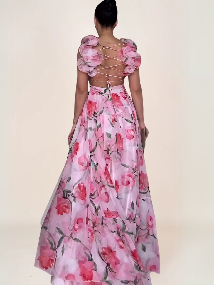 Nyxara Robe Bohème Longue Fleurie