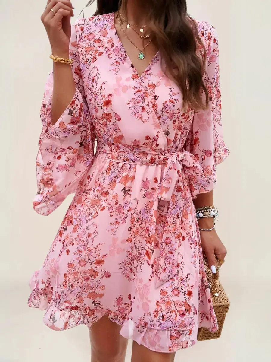 Emma Robe Portefeuille Bohème Fleurie - ComfySweet