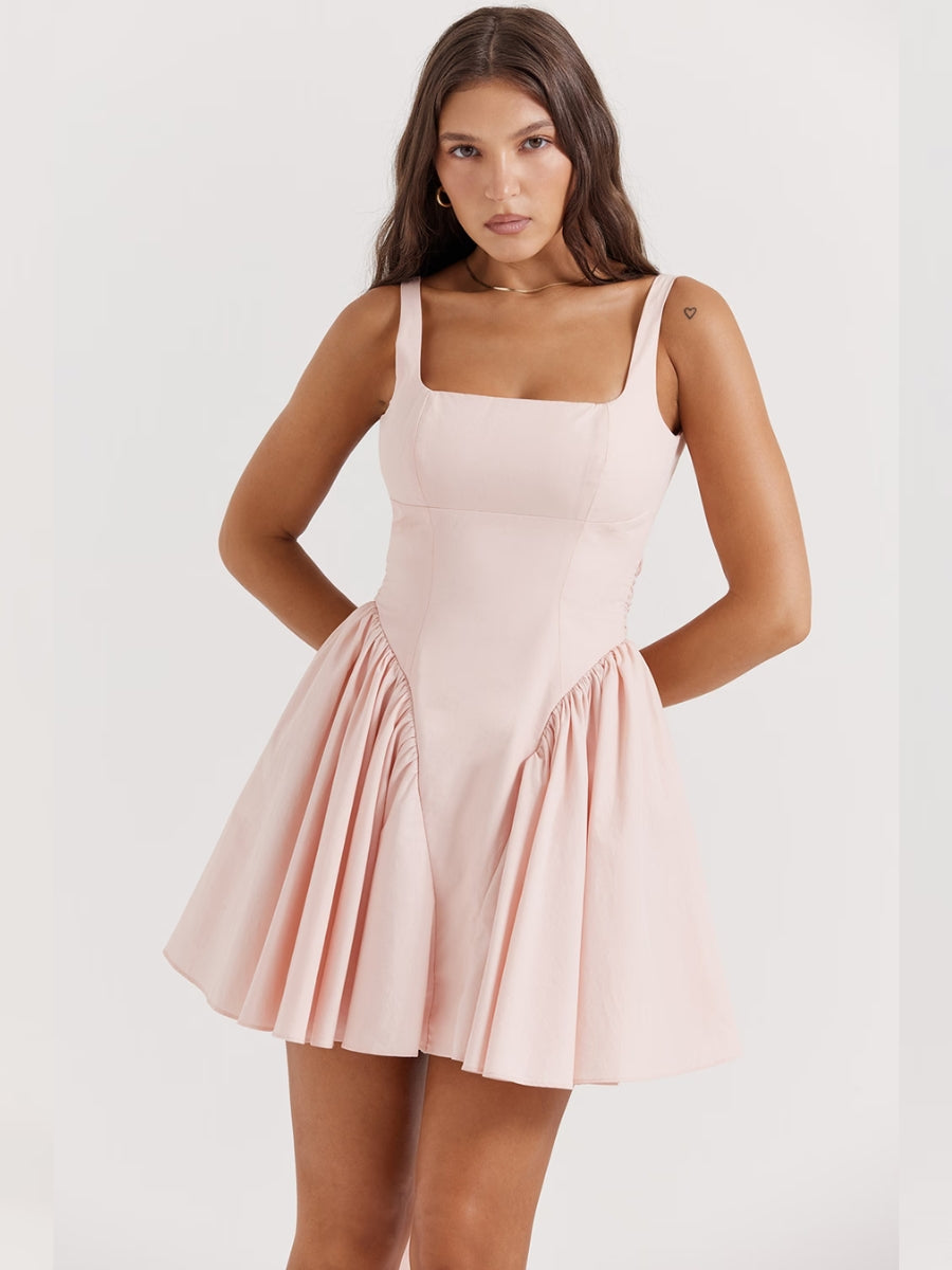 Nerina Robe Mini Patineuse avec Nœud