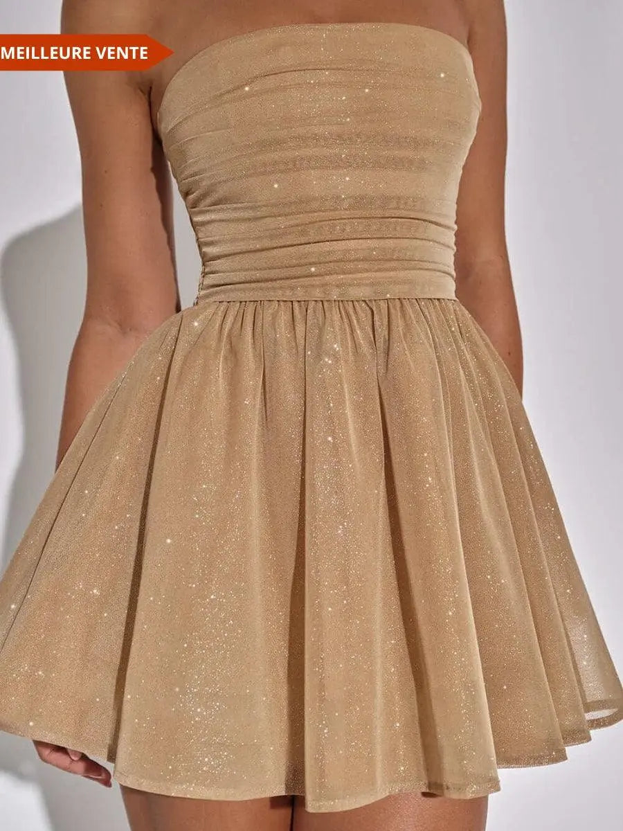 Robe mini en dentelle avec dos noué - ComfySweet