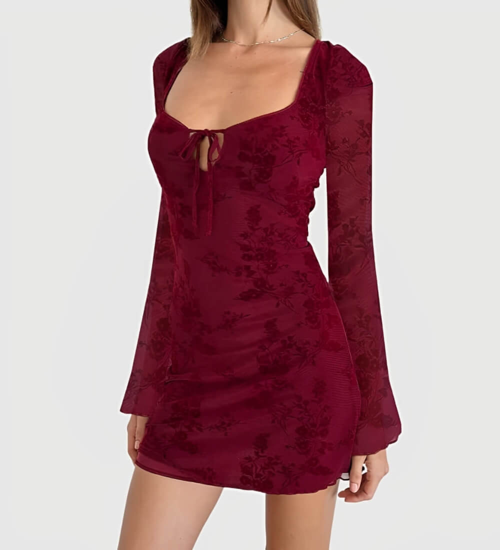 Mini robe à manches longues Scarlett - ComfySweet