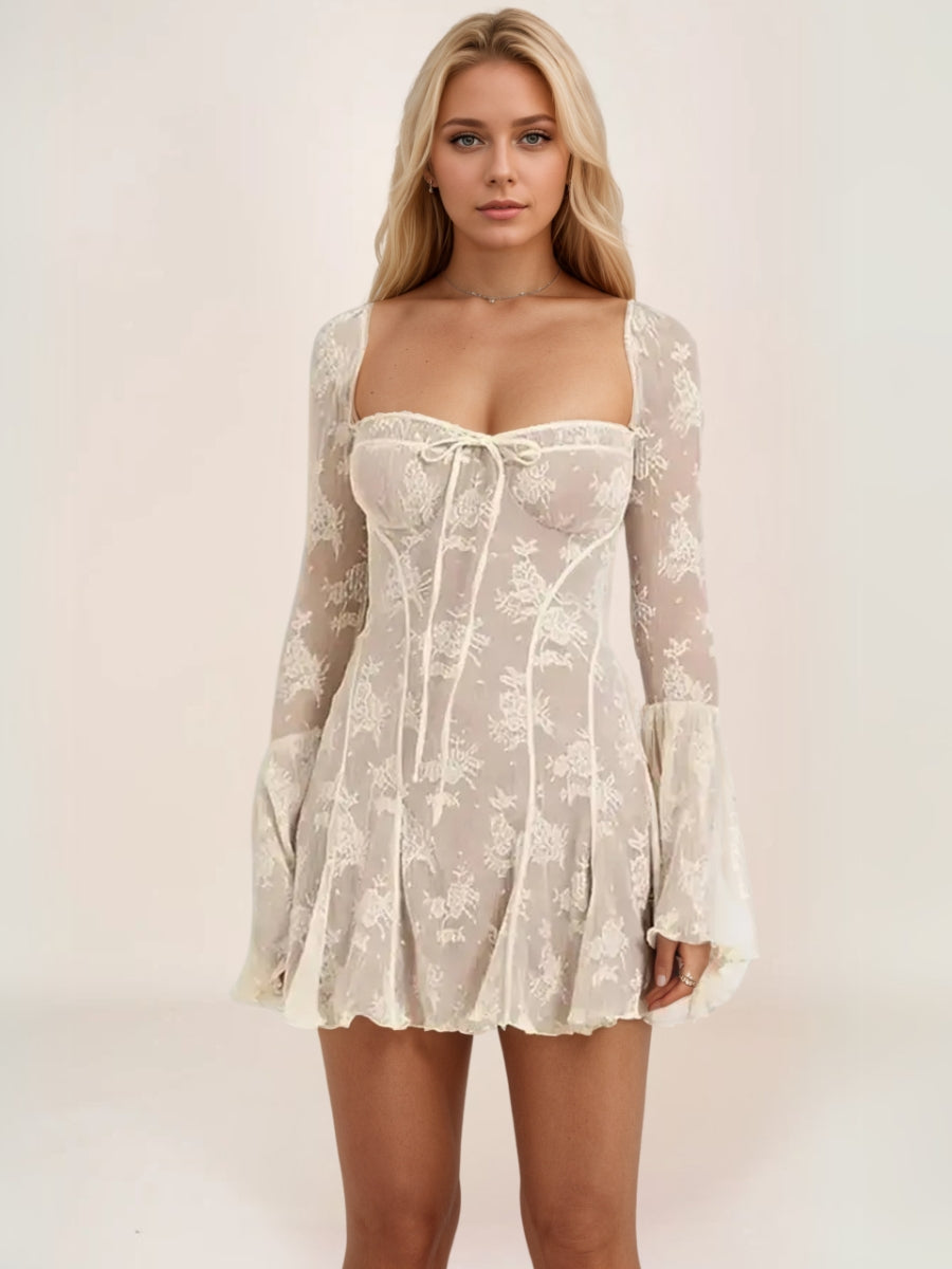 Aria Robe Courte Bohème Dentelle