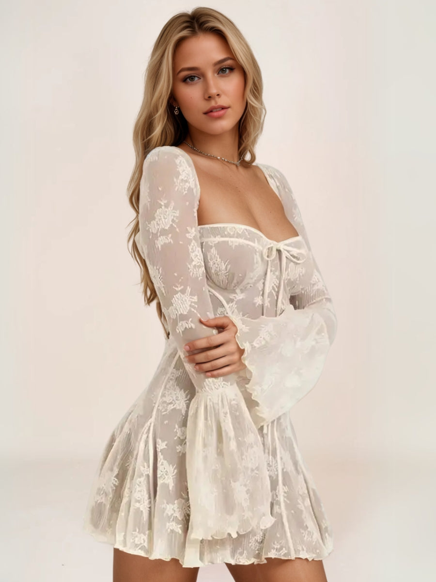 Aria Robe Courte Bohème Dentelle