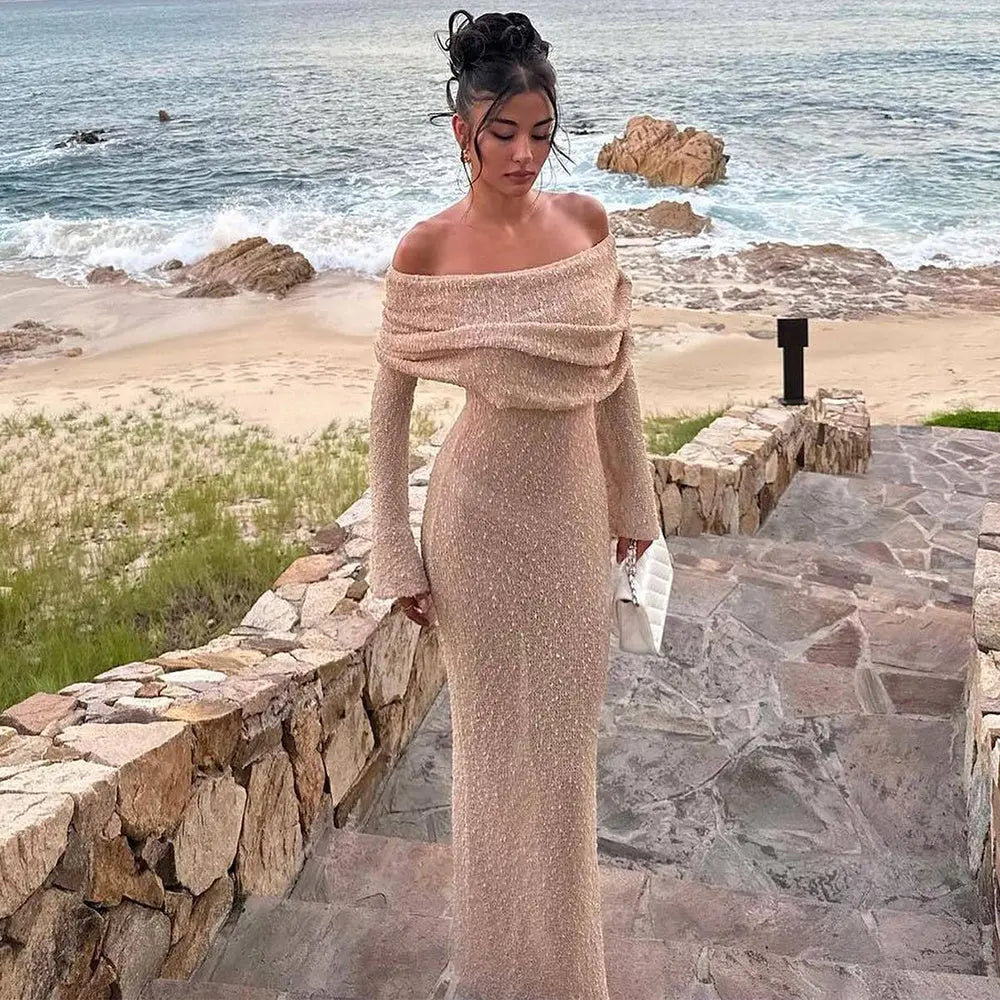 Robe de plage longue à col creux légère - ComfySweet