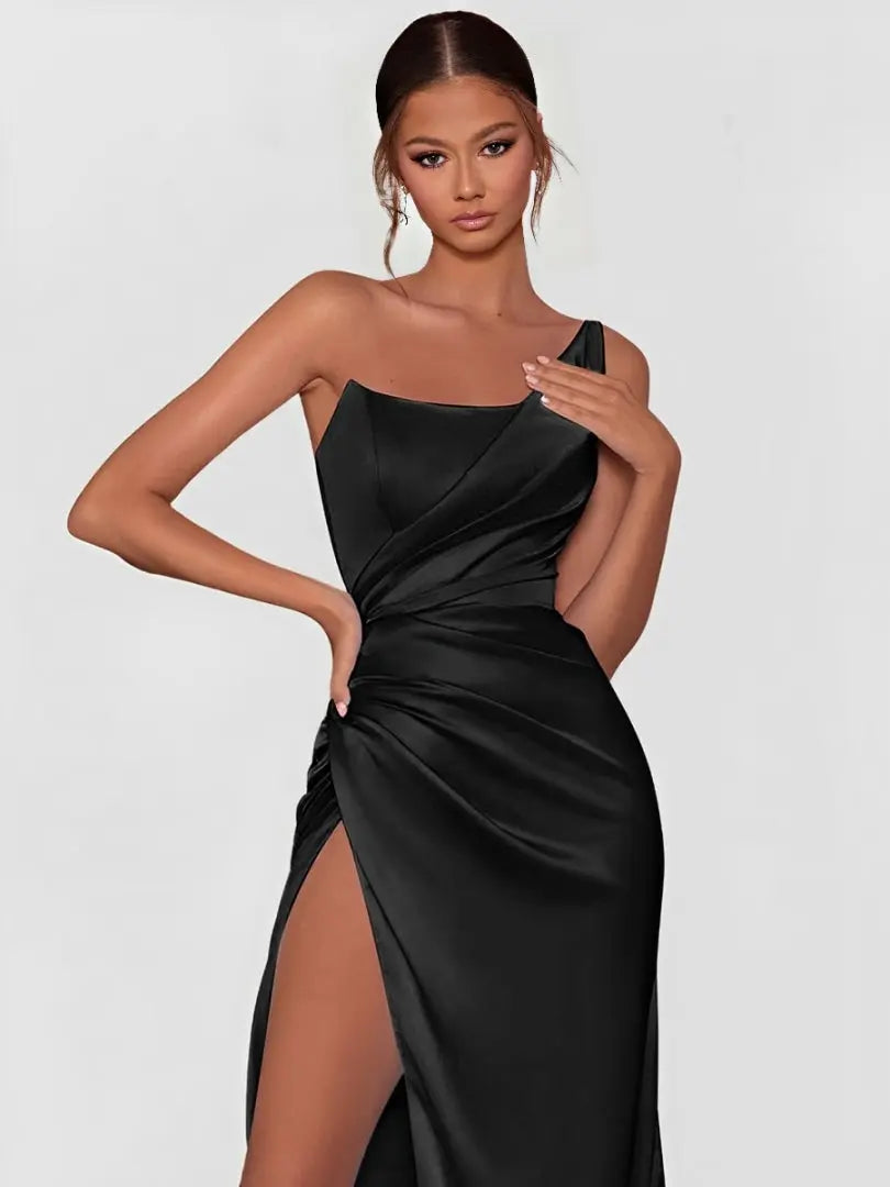 Athéna Robe Longue Sirène Satin - ComfySweet