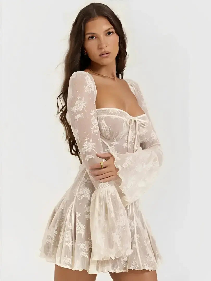 Aria Robe Courte Bohème Dentelle - ComfySweet