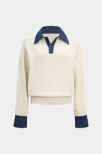 Pull patchwork à manches longues