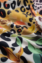 Bikini imprimé multicolore à anneaux dorés