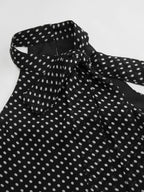 Top dos nu fluide à pois noué