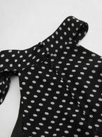 Top dos nu fluide à pois noué