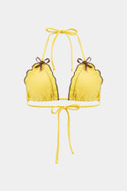 Bikini 2 pièces à volants et fronces