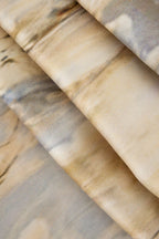 Pantalon droit taille haute imprimé marbré