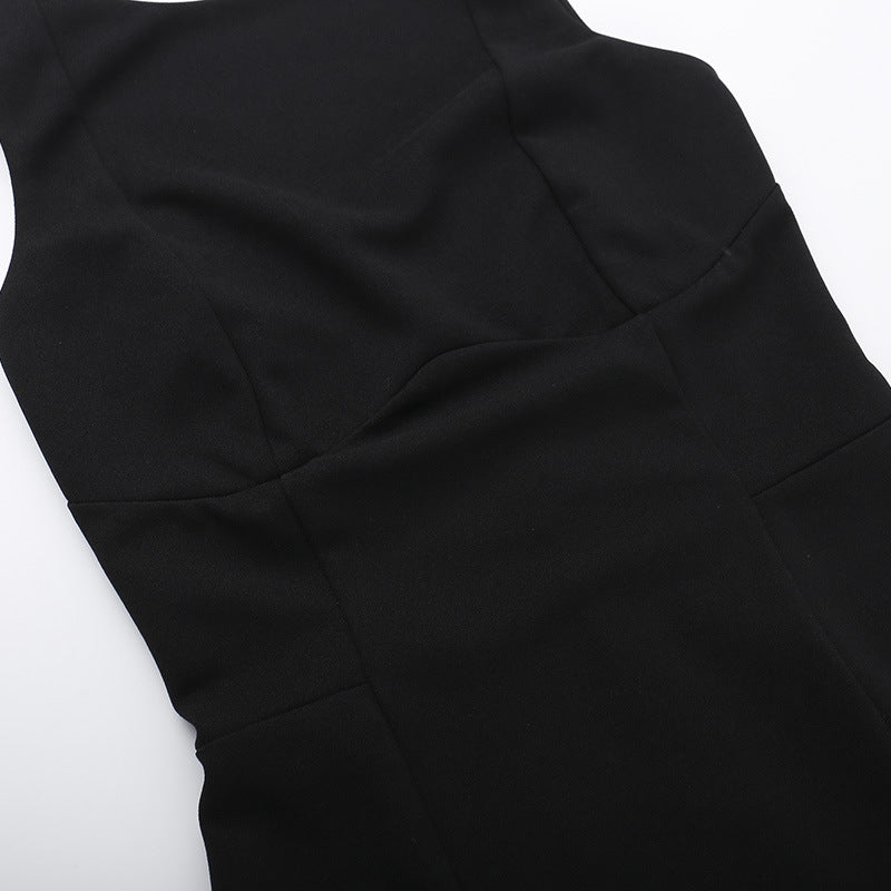 Robe patineuse style Européen dos échancré