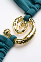 Ensemble bikini à nouer décor métallique