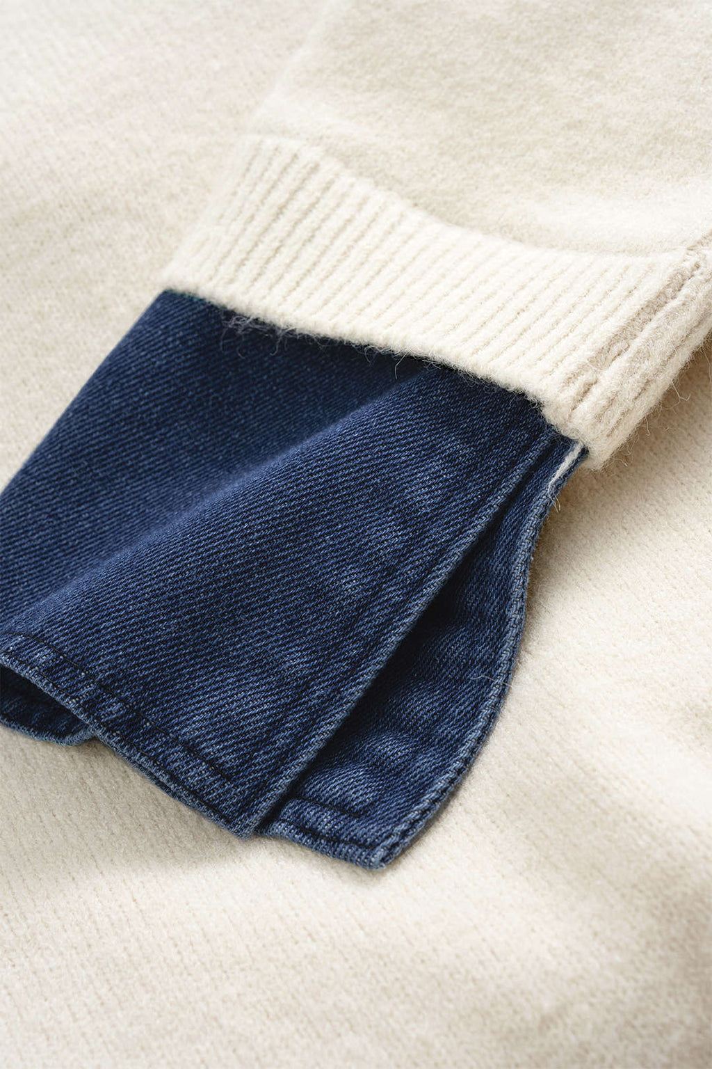 Pull patchwork à manches longues