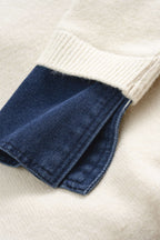 Pull patchwork à manches longues