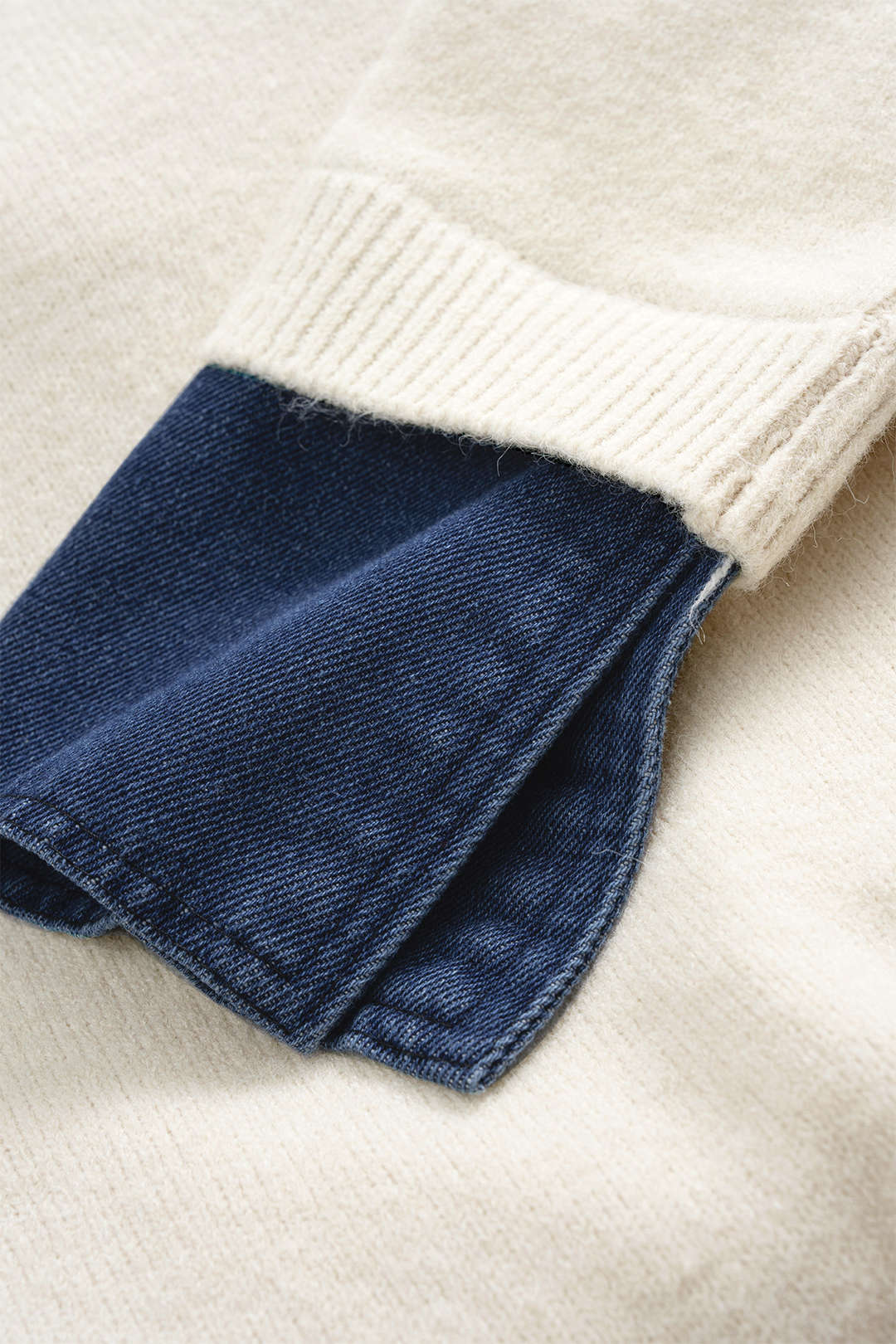 Pull patchwork à manches longues