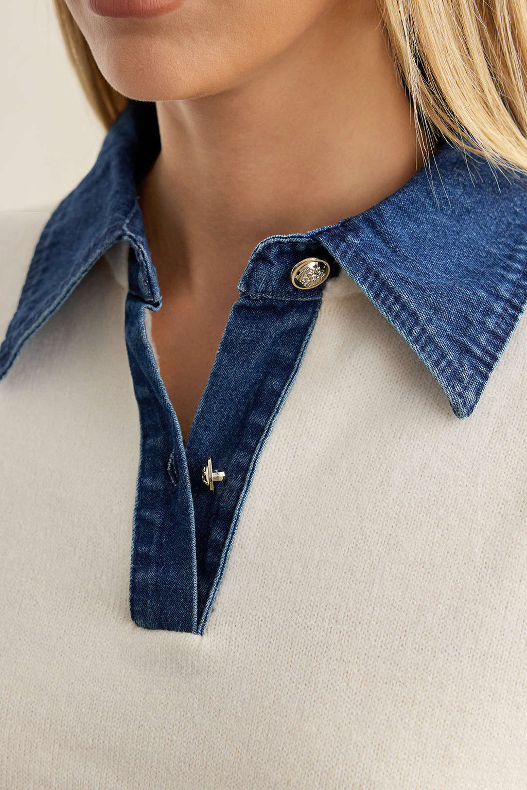 Pull patchwork à manches longues