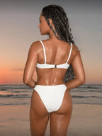 Bikini 2 pièces anneau métallique