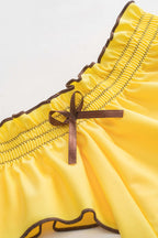 Bikini 2 pièces à volants et fronces