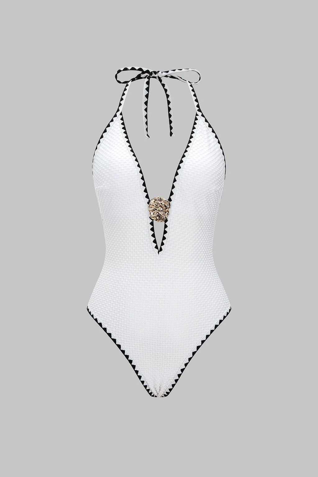 Maillot 1 pièce sculptant décolleté profond