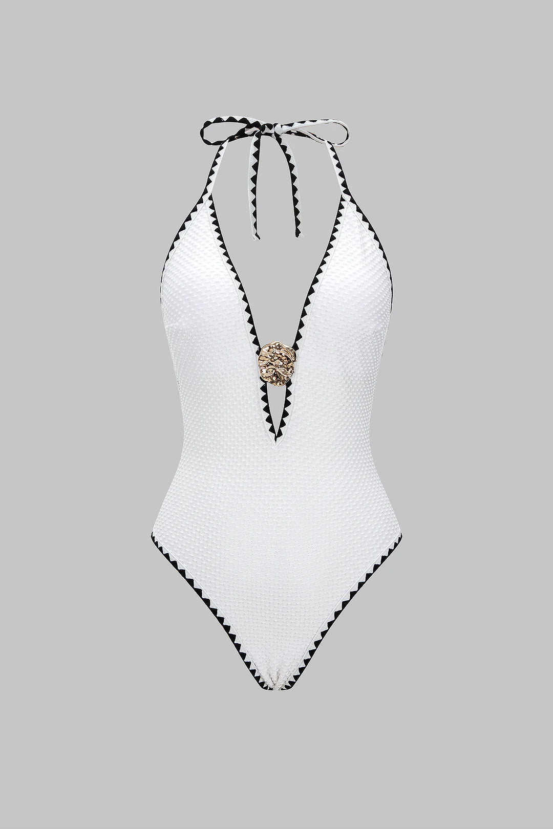 Maillot 1 pièce sculptant décolleté profond