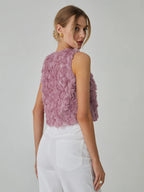 Haut à Roses en Relief