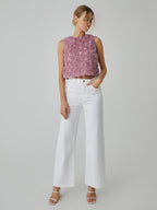 Haut à Roses en Relief