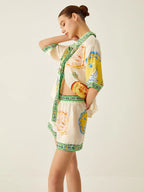 Ensemble chemise oversize imprimé été