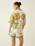 Ensemble chemise oversize imprimé été