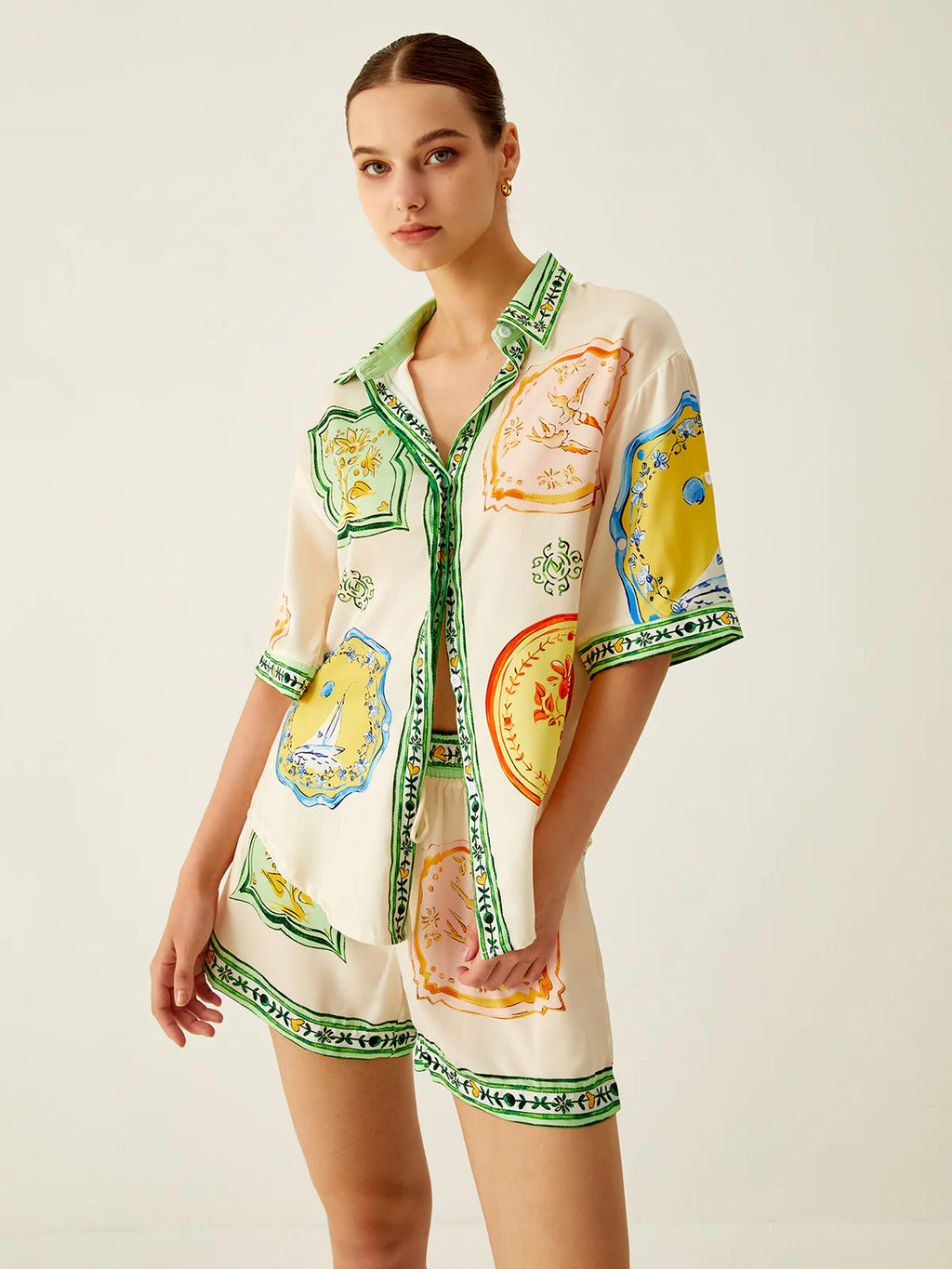 Ensemble chemise oversize imprimé été