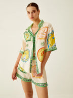 Ensemble chemise oversize imprimé été