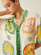 Ensemble chemise oversize imprimé été