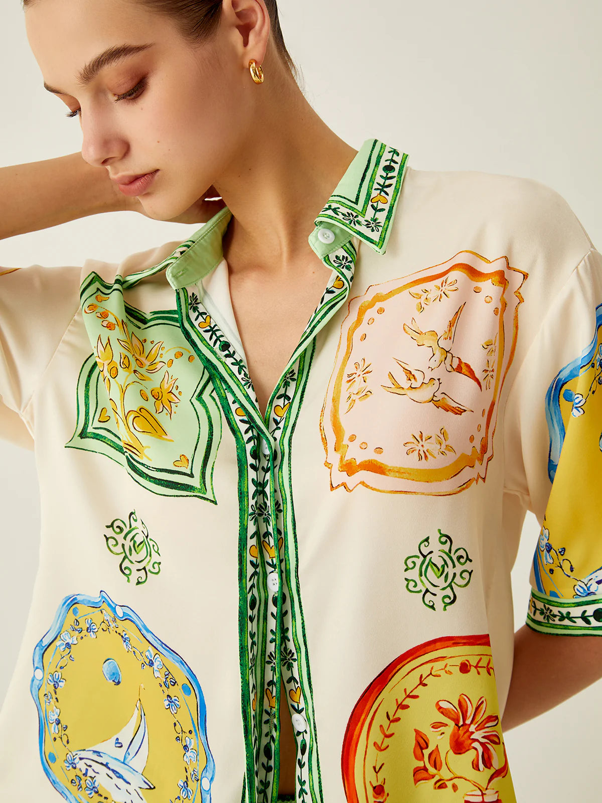 Ensemble chemise oversize imprimé été