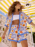 Ensemble chemise & short imprimé été