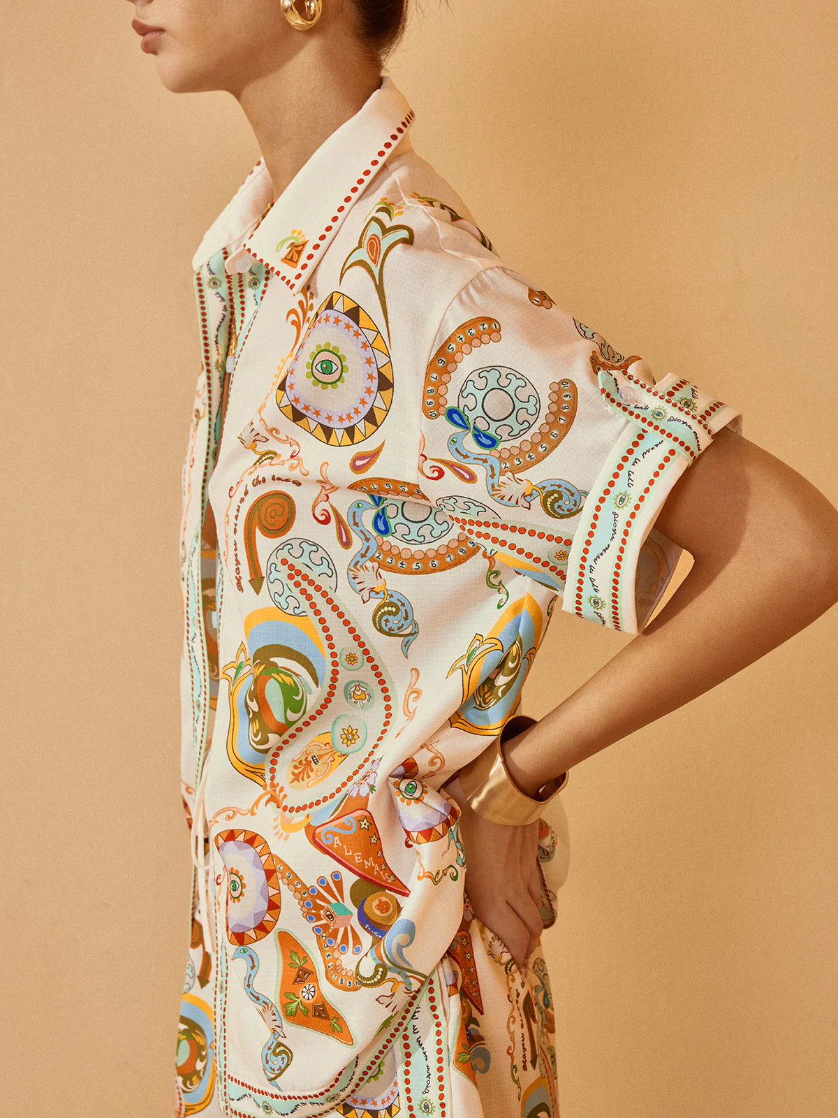 Ensemble chemise short imprimé paisley