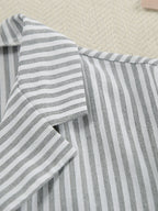 Ensemble rayé blazer et pantalon taille élastique