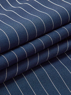 Pantalon large à pinces et à rayures fines