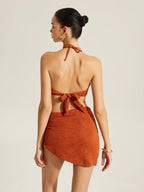 bikini bandeau étoile de mer & jupe