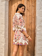 LOUISE Robe à col et imprimé floral bohème