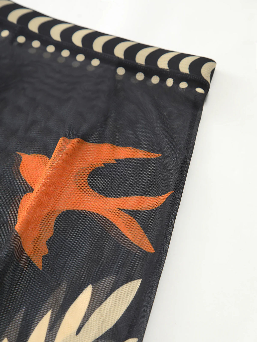 Ensemble maillot & jupe imprimé oiseaux