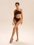 Maillot 1 pièce une épaule asymétrique