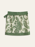 Jupe portefeuille à imprimé cachemire