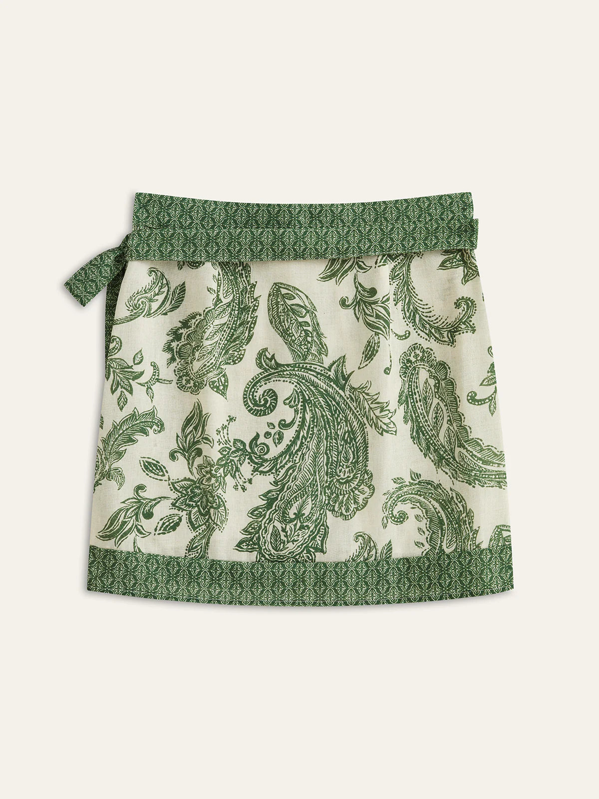 Jupe portefeuille à imprimé cachemire