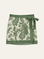 Jupe portefeuille à imprimé cachemire