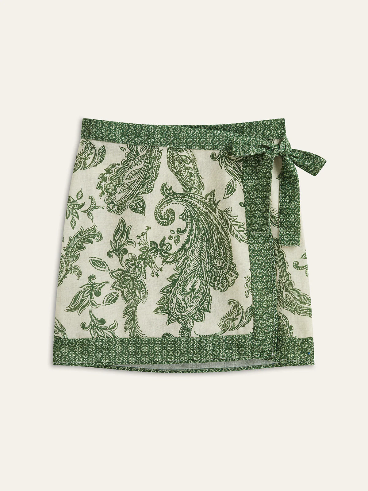 Jupe portefeuille à imprimé cachemire