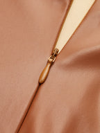 Short plissé en simili cuir