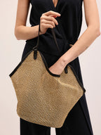 Sac cabas hobo en paille tressée